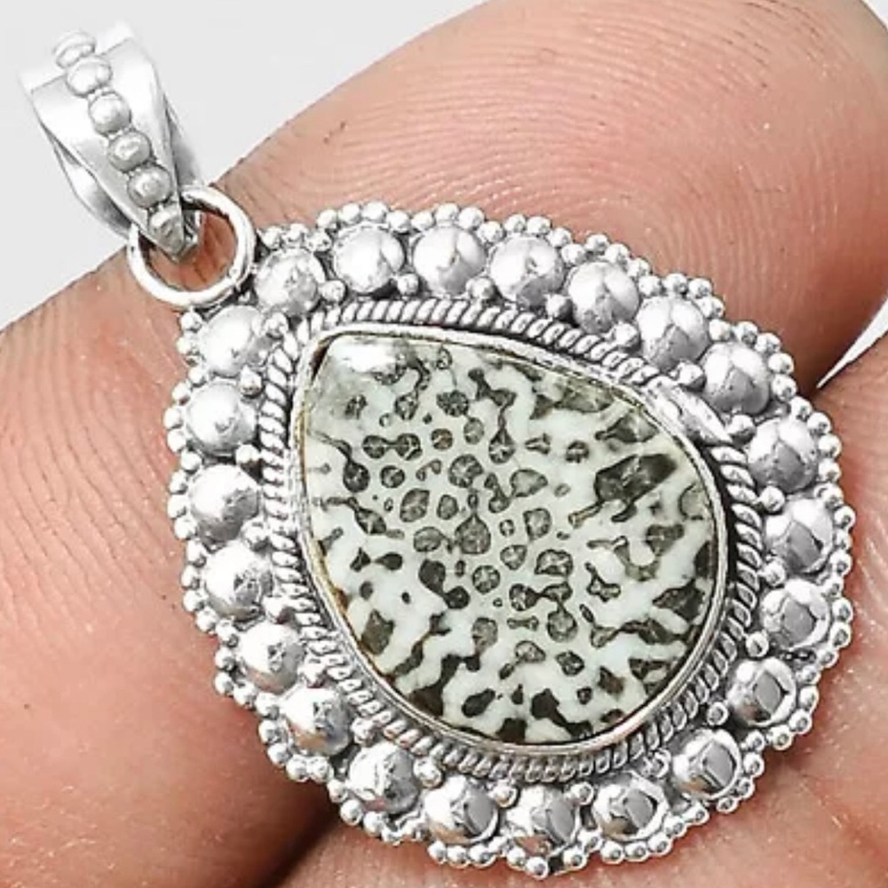 SOLD Stingray Coral Bali Design 925 Pendant - Picture 1 of 1
